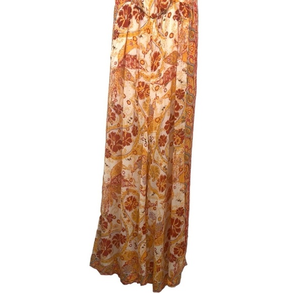 Free People Carmen Printed Off The Shoulder Wide Leg Jumpsuit Women’s Small - Picture 10 of 15